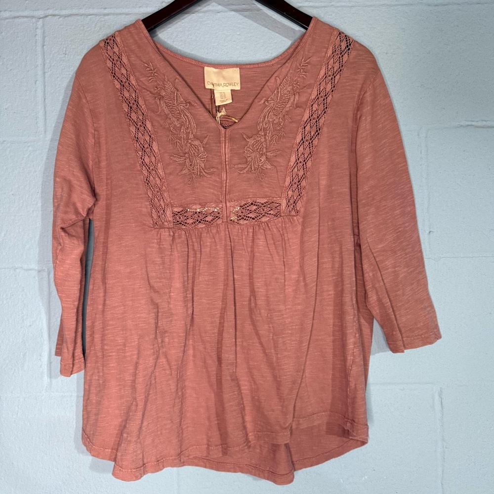 NWT Cynthia Rowley Pink Knit Top